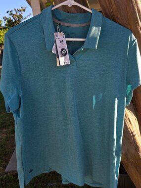 Adidas Women's Go-To Heathered Short Sleeve Golf Polo New With Tags Size XL